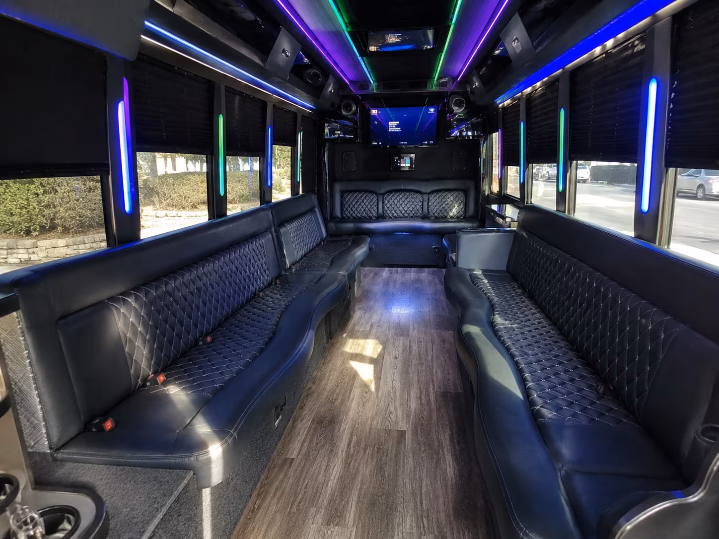 carson city 15 passenger party bus interior