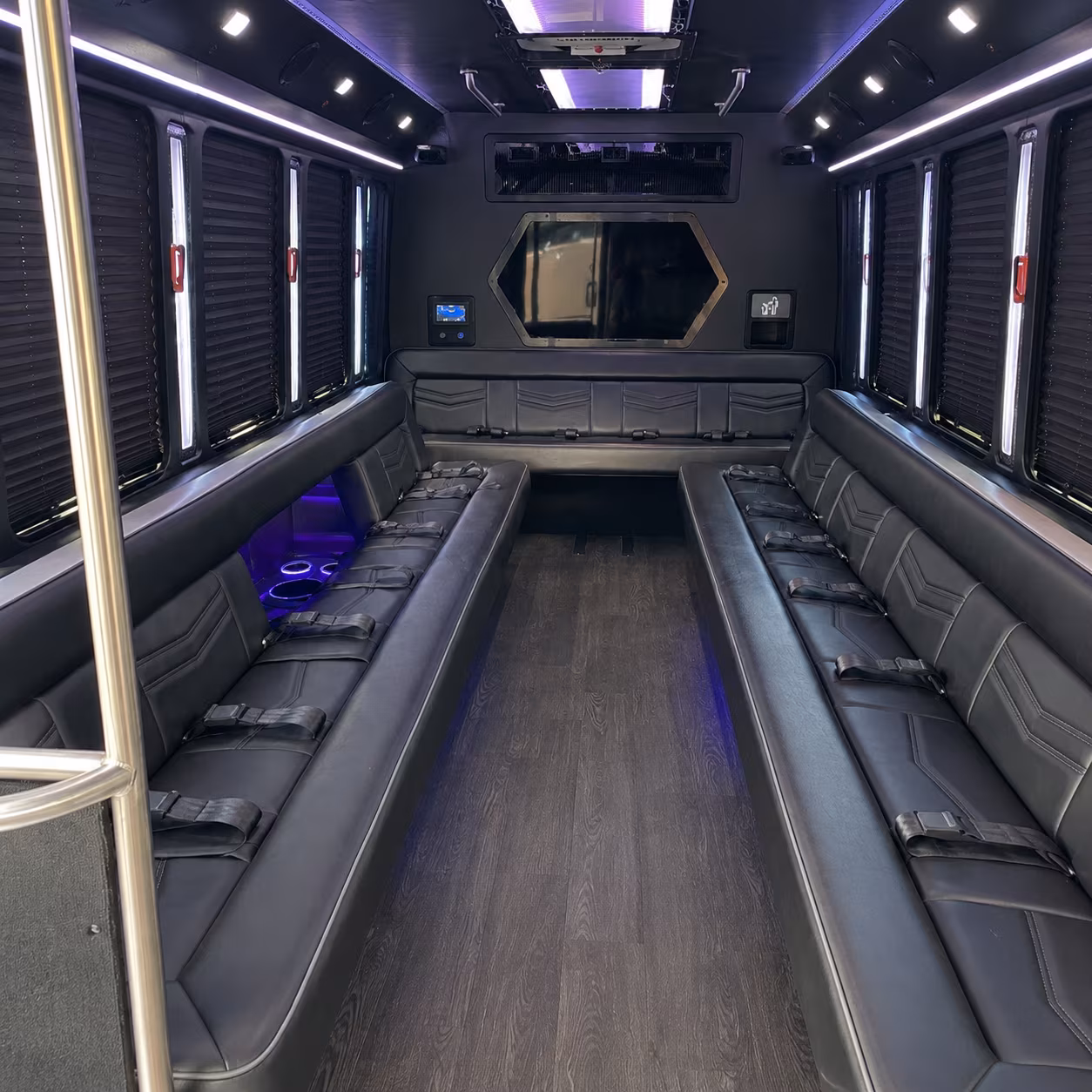 carson city 18 passenger party bus interior