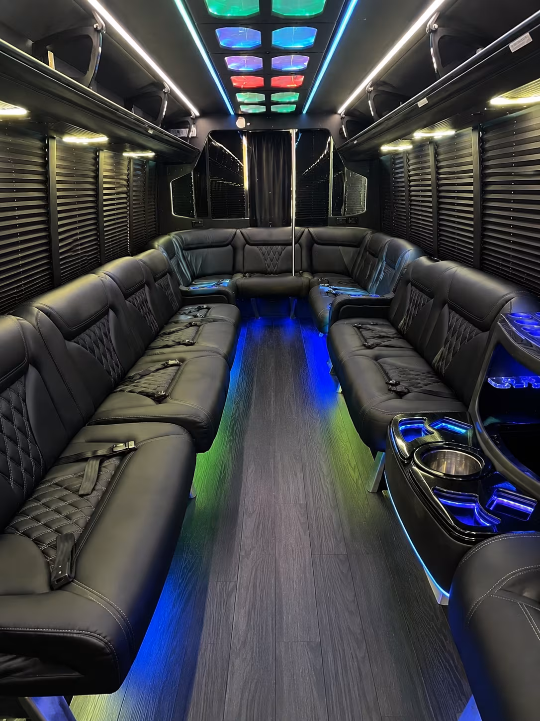 carson city 20 passenger party bus interior