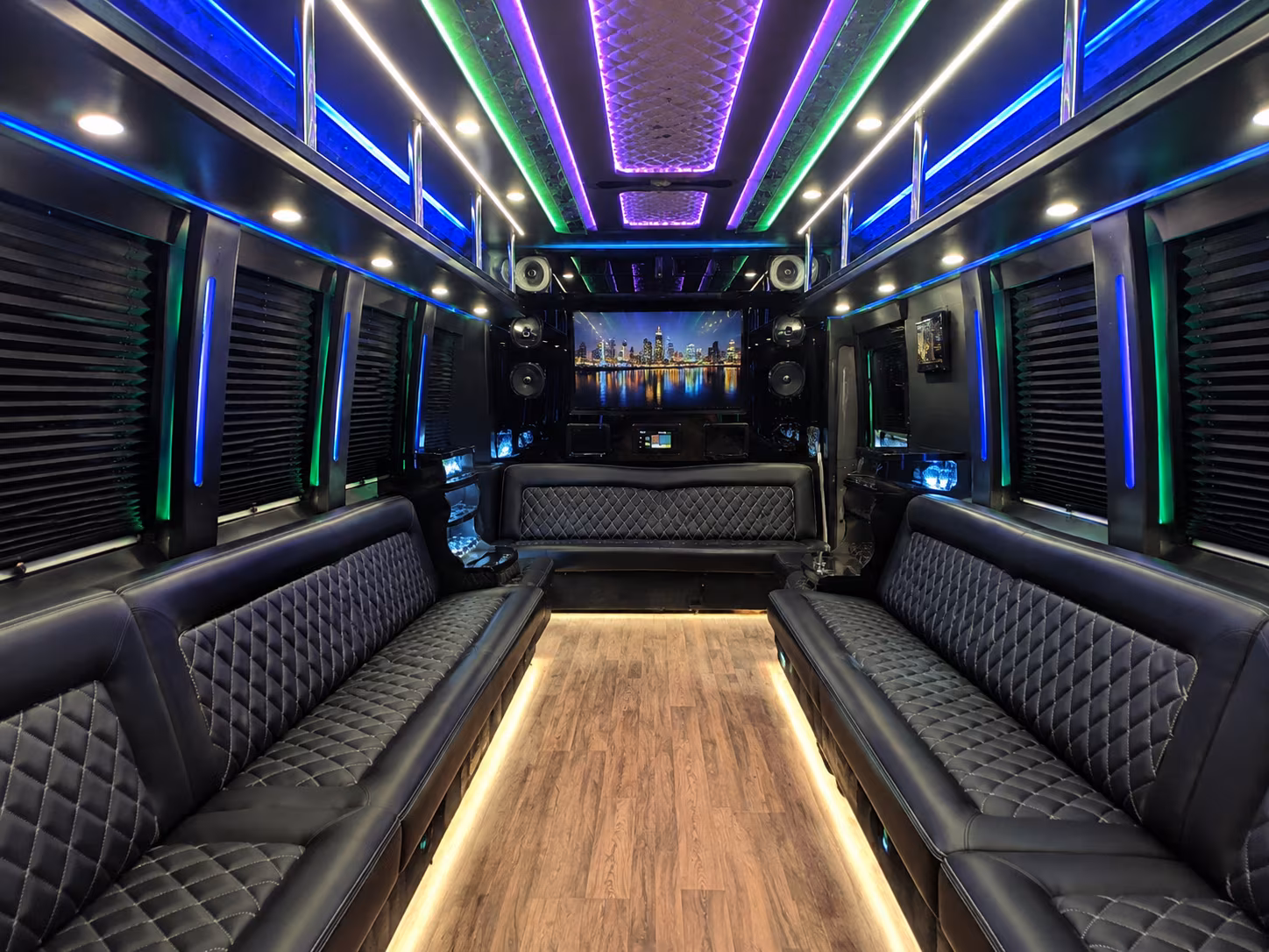 carson city 25 passenger party bus interior