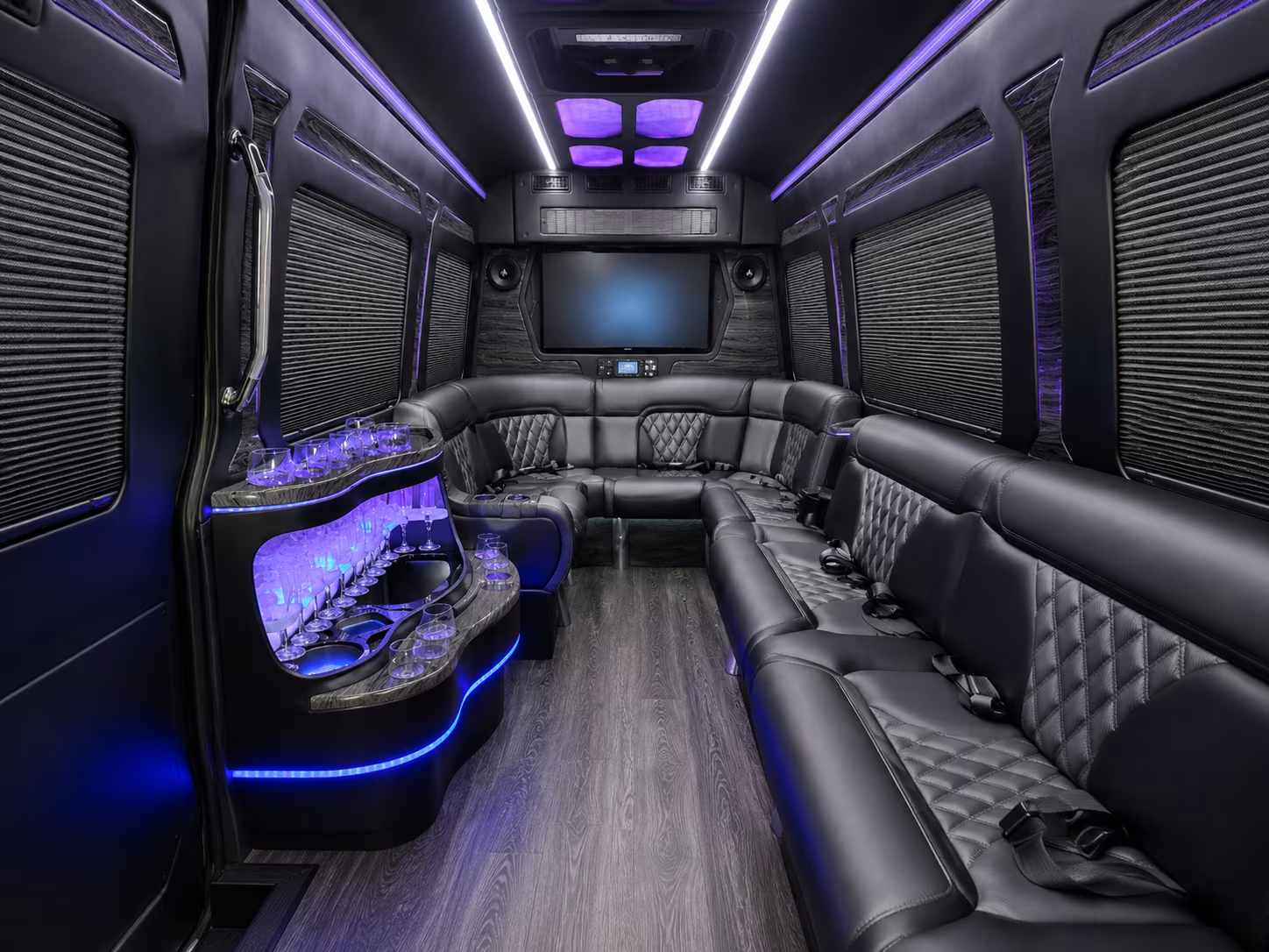 carson city 28 passenger party bus inside