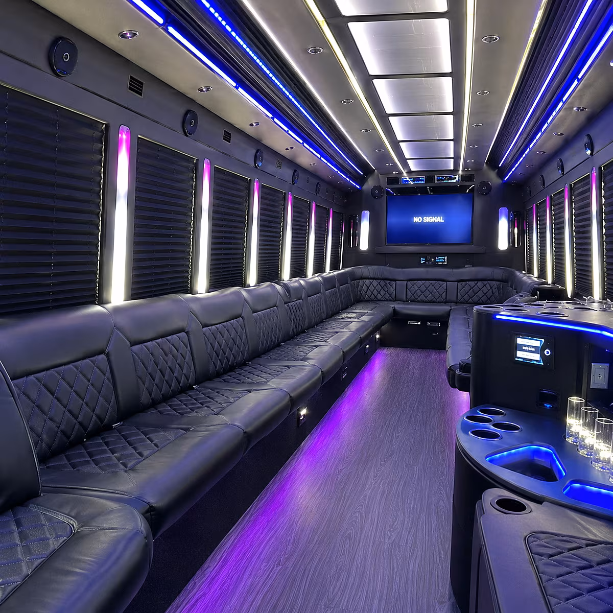 carson city 30 passenger party bus inside