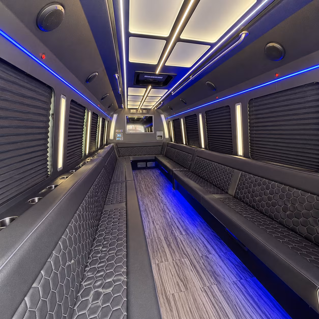 carson city 30 passenger party bus interior