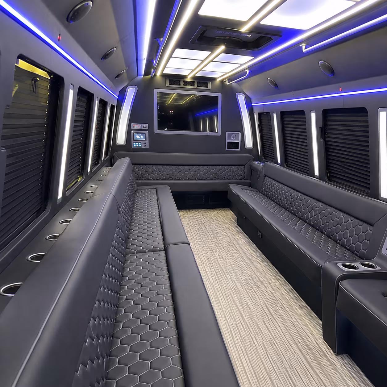 carson city 40 passenger party bus inside