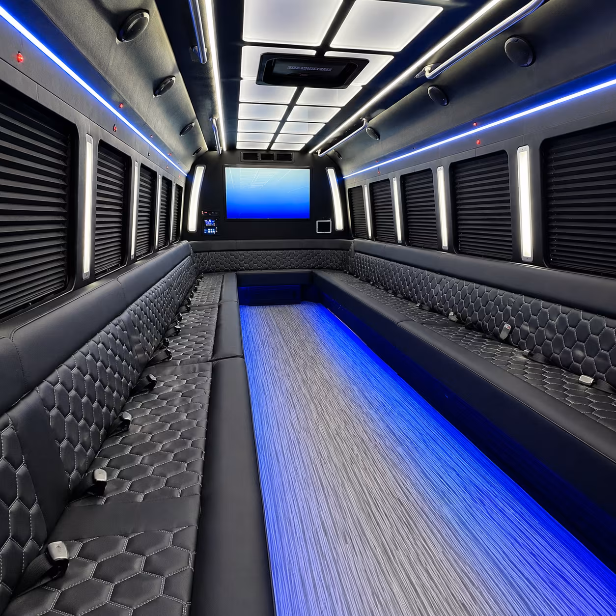 carson city 50 passenger party bus inside