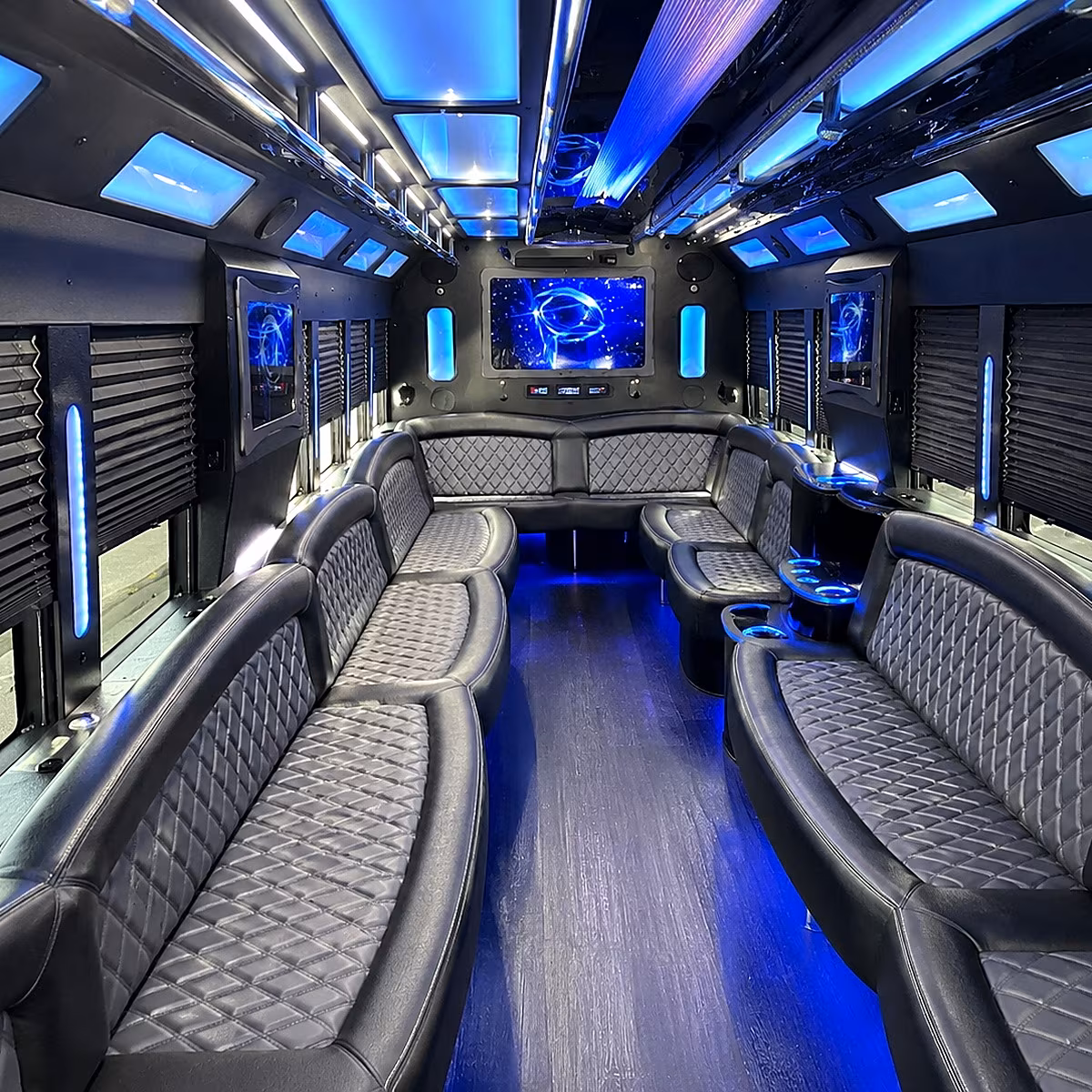 carson city 50 passenger party bus interior
