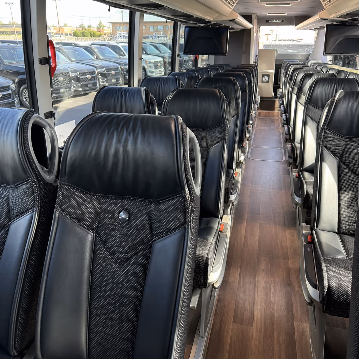carson city 56 passenger charter bus inside
